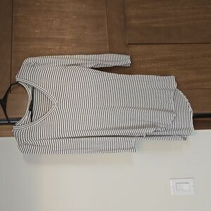 Striped Black and White Women's Top